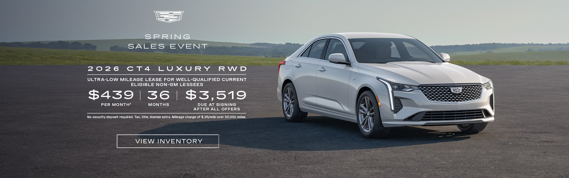 2026 CT4 LUXURY. Ultra low mileage lease for well qualified current eligible non-GM lessees. $439...